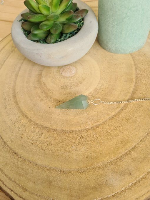 Pendule Facettes Aventurine Verte