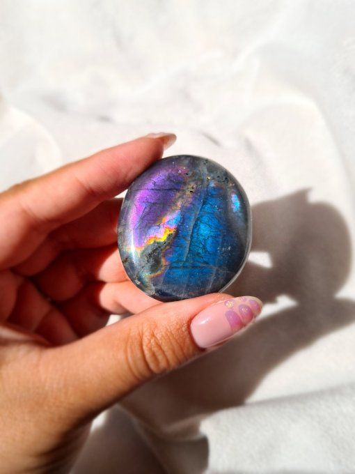 Galet Labradorite Rose