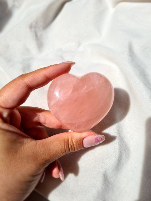 Coeur Quartz Rose étoilé