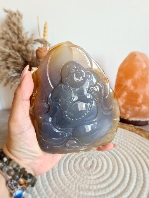 Plaque Bouddha en Agate