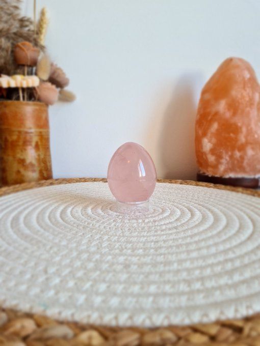 Oeuf Quartz Rose étoilé