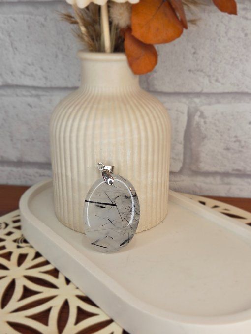 Pendentifs Quartz Tourmaliné