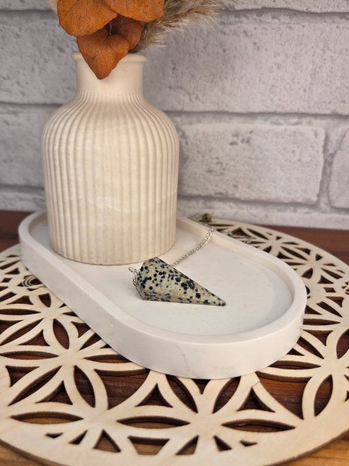 Pendule Jaspe Dalmatien Facette