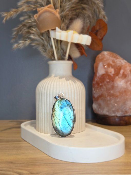 Pendentif Labradorite – Argent 925 (XL)