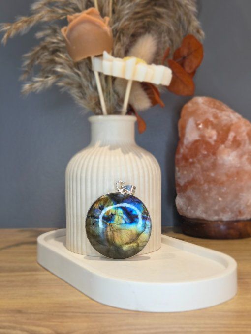 Pendentif Labradorite – Argent 925 (XL)