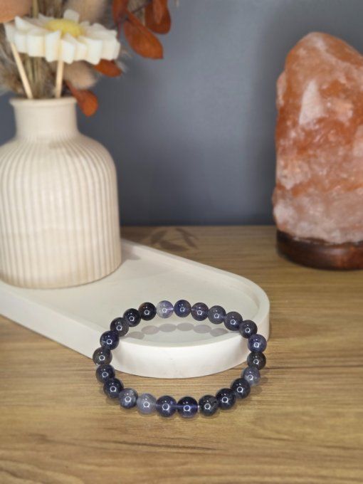 Bracelet Cordiérite (Iolite) – 8 mm