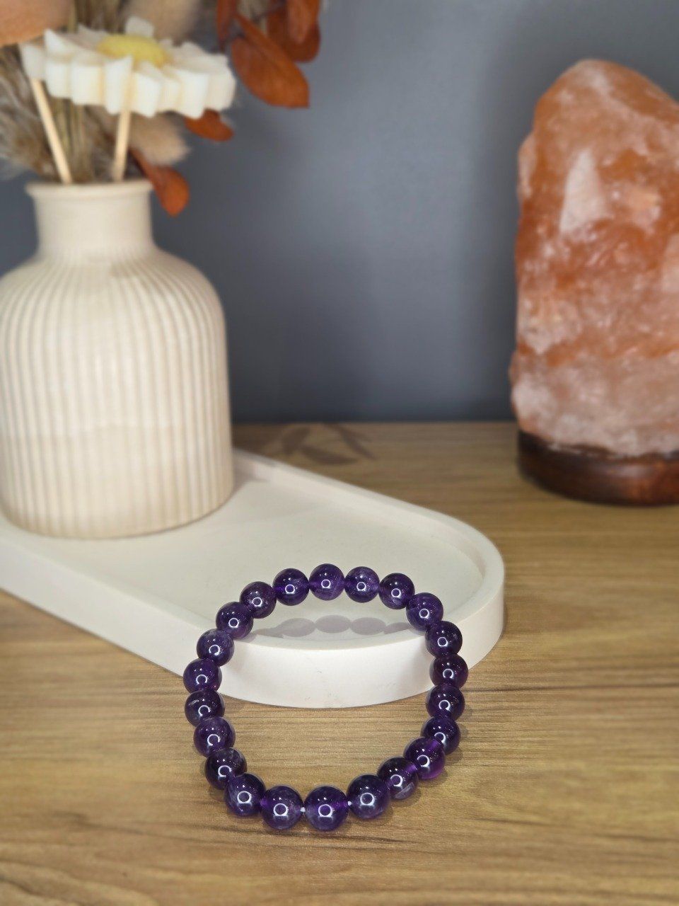 Bracelet Améthyste d’Uruguay – 8 mm