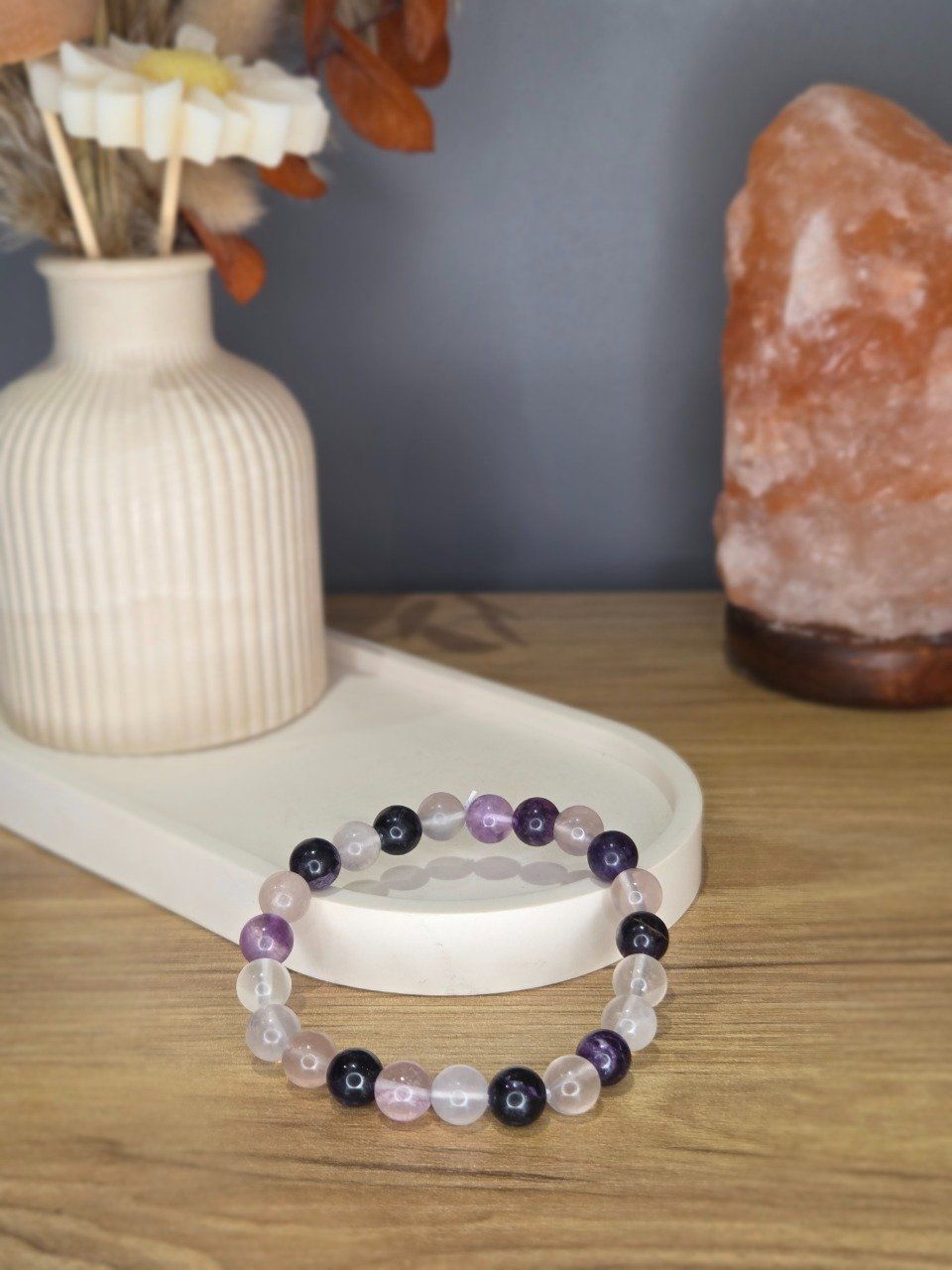 Bracelet Fluorite violette – 8 mm