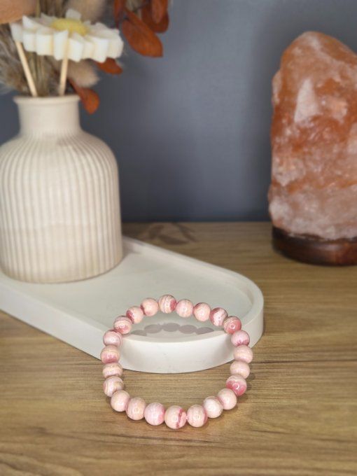 Bracelet Rhodocrosite d’Argentine – 8 mm