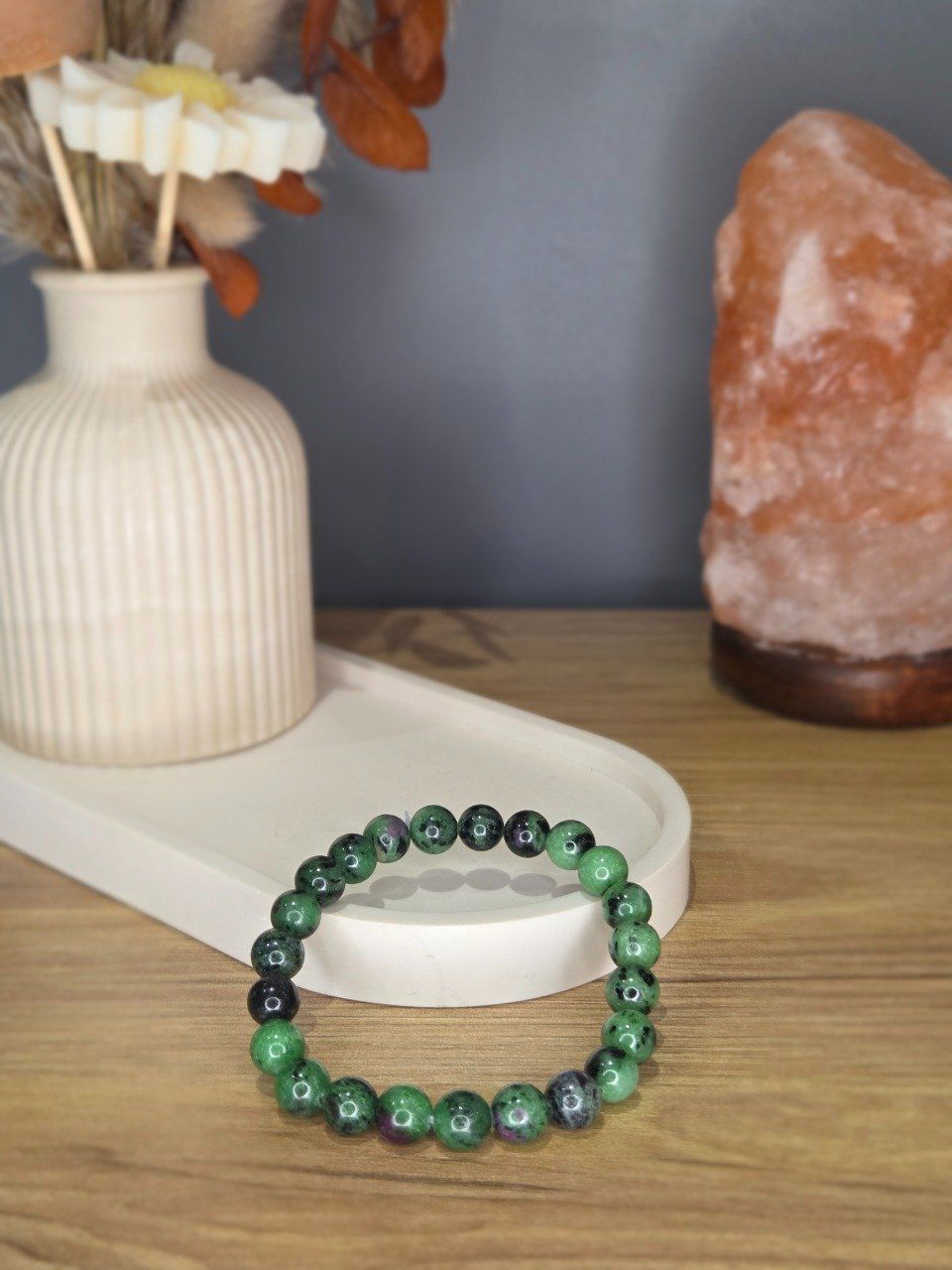 Bracelet Rubis Zoïsite – 8 mm