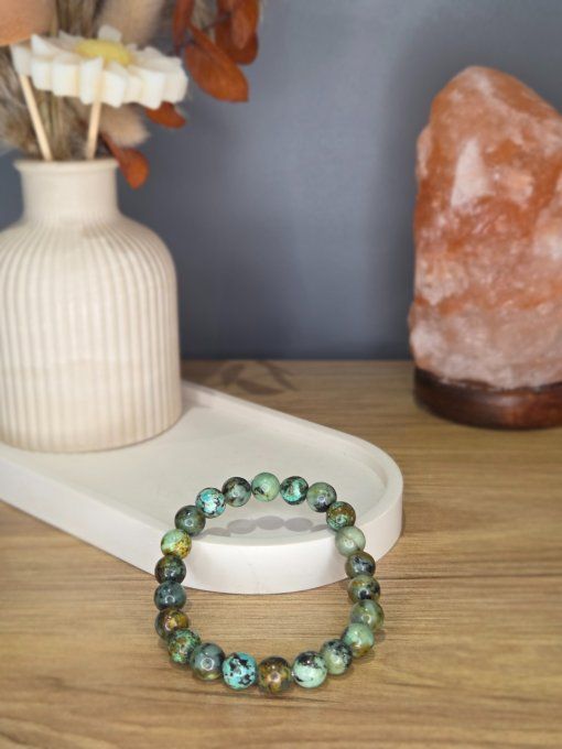 Bracelet Turquoise africaine – 8 mm