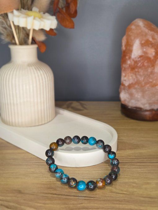 Bracelet Chrysocolle du Pérou – 8 mm