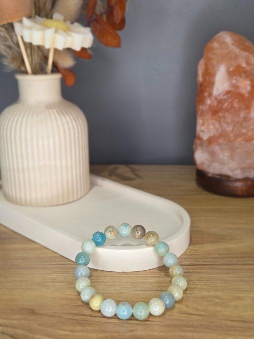 Bracelet Amazonite multicolore – 8 mm