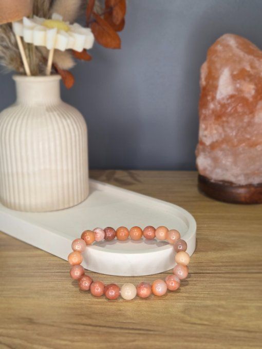 Bracelet Aventurine orangée – 8 mm