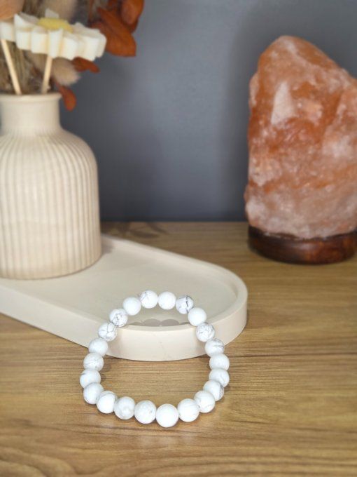 Bracelet Howlite – 8 mm