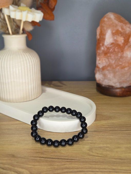 Bracelet Obsidienne noire – 8 mm