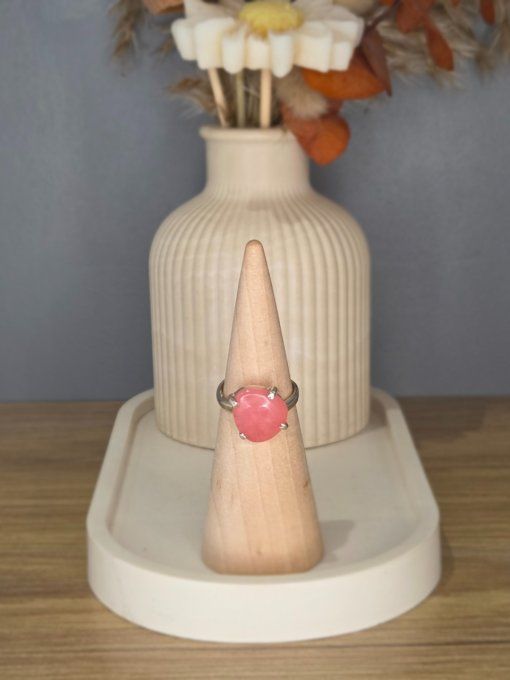 Bague Rhodocrosite – Argent 925 (réglable)