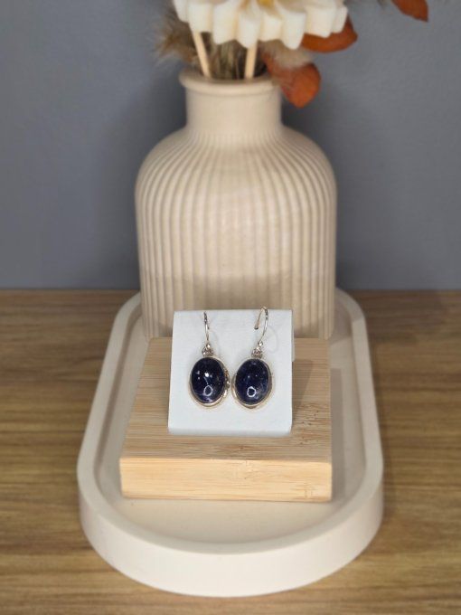 Boucles d’oreilles Sodalite – Argent 925