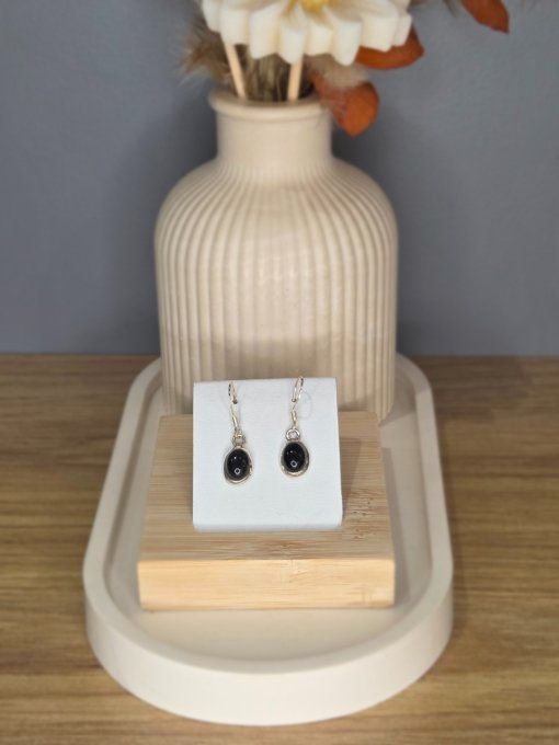 Boucles d’oreilles Onyx – Argent 925