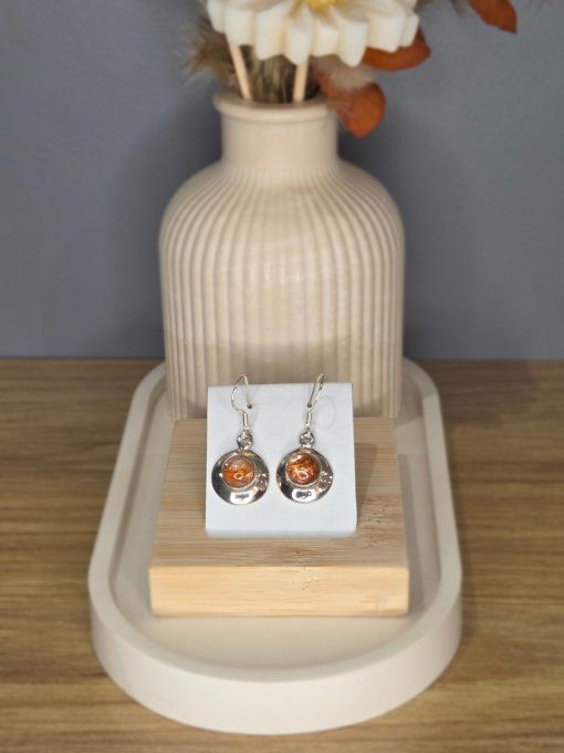 Boucles d’oreilles Pierre de Soleil – Argent 925
