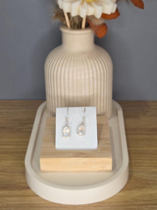 Boucles d’oreilles Péristérite – Argent 925