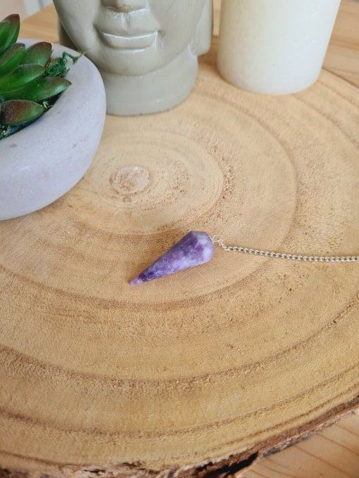 Pendule Facettes Lépidolite