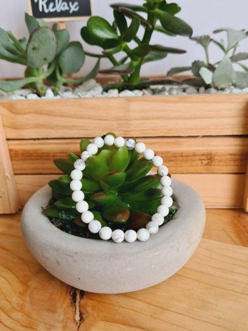 Bracelet Howlite 6mm