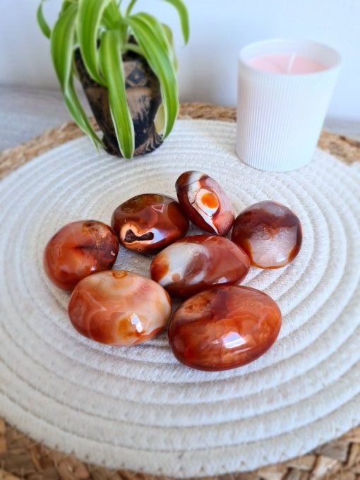 Galet Cornaline Chauffée