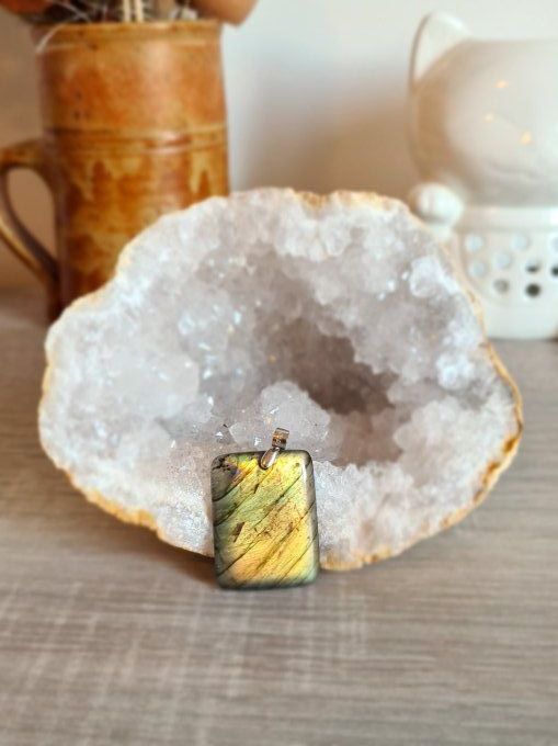 Pendentif Labradorite "Jaune"