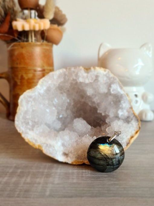 Pendentif Labradorite "Jaune"