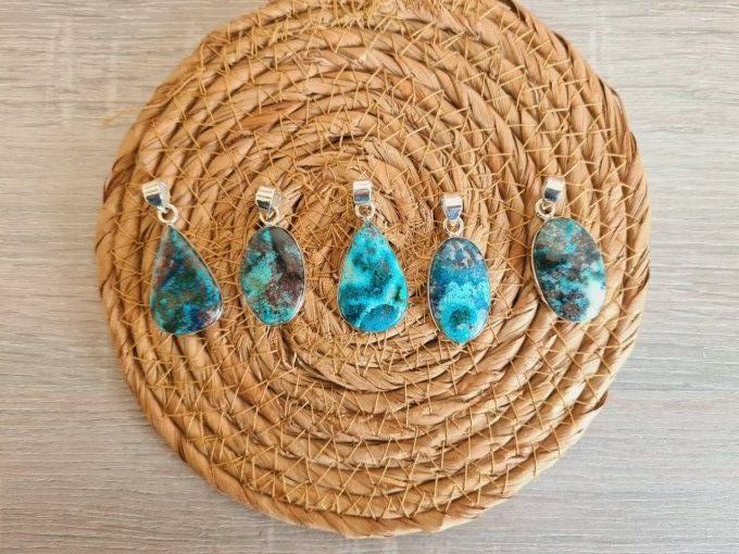 Pendentifs Chrysocolle Argent 925