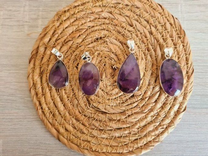 Pendentifs Améthyste Trapiche Argent 925