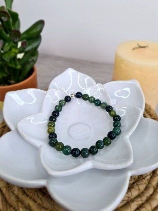 Bracelet Agate Mousse 6mm